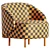 Modern 2017 Fabric Armchair Design 3D model small image 6
