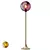 Elegant Ballroom Purple Gold Lamp 3D model small image 1