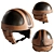 Vintage Moto Helmet Collection Set 3D model small image 1