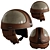 Vintage Moto Helmet Collection Set 3D model small image 2