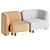 Modern Blown Armchair in Gray 3D model small image 4