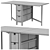 Compact IKEA NORDEN Folding Desk 3D model small image 5