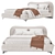 Modern Upholstered Double Bed. 3D model small image 2