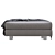 Modern Low Lend Pouf Design 3D model small image 3