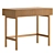 Solid Oak Writing Desk, Pilpao 3D model small image 1