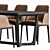 Elegant Dining Set with 6 Chairs 3D model small image 5