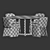 Evie Velvet Dining Set Wood 3D model small image 3