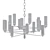 Glamour Gold Jeanette Chandelier 3D model small image 2