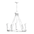 Gothic Gray Chandelier Statement Piece 3D model small image 2