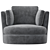 Elegant Swivel Chair Clarissa Dimensions 3D model small image 2