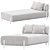 Versatile Modular Lounger Bed 3D model small image 1