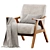 Modern Columbus Armchair with Plush Dimensions 3D model small image 2