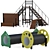 Dog Playground Equipment Set 3D model small image 1