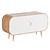 Contemporary Rounded Nightstand 3D model small image 2