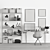 Minimalist Home Office Set 3D model small image 6