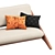 Modern Angolo Velvet Espresso Sofa 3D model small image 3