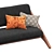 Modern Angolo Velvet Espresso Sofa 3D model small image 4