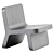 Cimento Toecello Lounge Chair 3D model small image 1