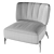 Vintage-inspired Bluma Armchair, Elegantly Retro 3D model small image 6