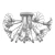 Keaton Bouquet Flush Mount 3D model small image 2