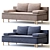 Velvet Lins Colorful Sofa Trend 3D model small image 3