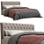 Modern Jenny Two Panel Bed 3D model small image 1