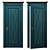 Green Rombo Door - Elegant Design 3D model small image 1