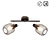 Akin Industrial Spot Light in Brown 3D model small image 1