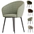 Neyton Velvet Green Armchair 3D model small image 3