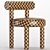 Modern Velvet Chair Gropius Model 3D model small image 4