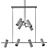 Modern 4-Light Pendant Collection 3D model small image 2