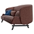 Elegant Coquille Shell Inspired Sofa 3D model small image 3
