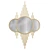 Gold Metal Wall Mirror, Contemporary 3D model small image 1