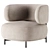 Modern AKIKO Lounge Armchair Design 3D model small image 2