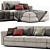 Modern Horm Ellington Sectional Chaise 3D model small image 3