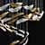 Ethereal Contour Chandelier 3D model small image 5