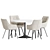  Elegant Velvet Wood Dining Set 3D model small image 2