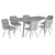 Modern Dining Chair and Table 3D model small image 5