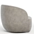 Luxurious Ivory Boucle Accent Chair 3D model small image 5