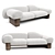 Elegant Overlay Oak Silk Sofa 3D model small image 1