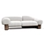 Elegant Overlay Oak Silk Sofa 3D model small image 2