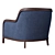 Elegant Charlotte Armchair Design 3D model small image 2