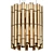 Golden Bamboo Pendant Chandelier 3D model small image 1