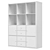 Modern Storage Unit with 6 Shelves 3D model small image 2