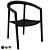 Teak Solid Dining Armchair 3D model small image 7
