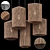 Rattan Barrel Chandelier, 3D Model 3D model small image 1