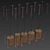 Rattan Barrel Chandelier, 3D Model 3D model small image 6