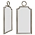 Antique Silver Louvre Mirror 3D model small image 1