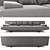 Modern Poliform Sydney Sofa Design 3D model small image 1