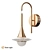 Gold LED Wall Sconce Fixture 3D model small image 1